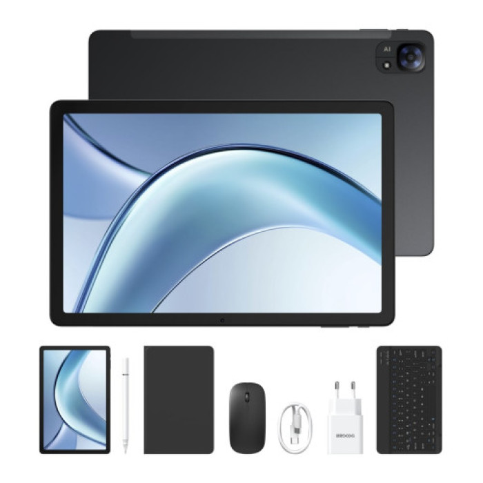 Планшет Doogee Tab E3 11" 8/256GB 4G (LTE) Black VIP Edition Стилус,чохол,скло,клавіатура,мишка, БЖ (6923740264348)