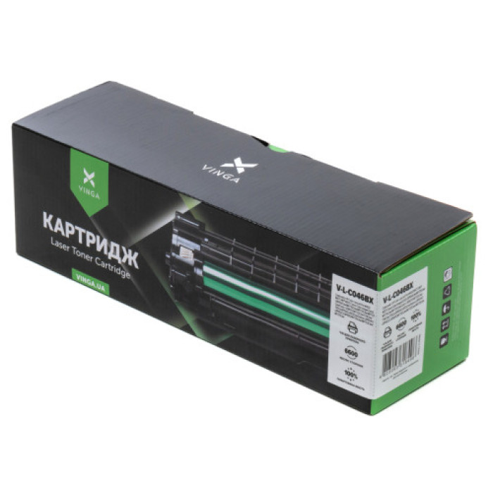 Картридж Vinga CANON 046H Black /CF410X Universal, 6.6K (V-L-C046BX)