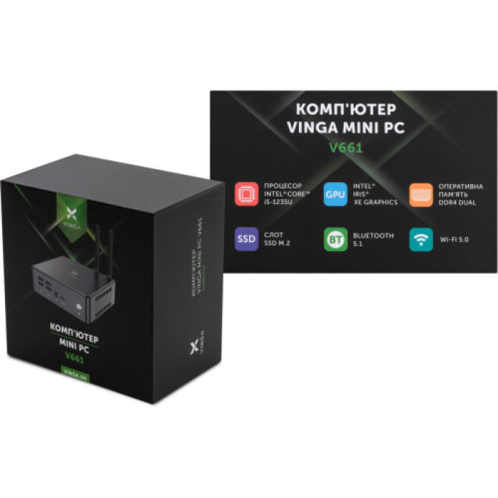 Комп'ютер Vinga Mini PC V661 (V6611235U.161T)