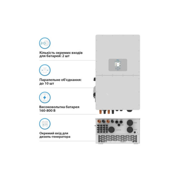 Сонячний інвертор Deye SUN-50K-SG01HP3-EU-BM4 WiFi, 50kW (SUN-50K-SG01HP3-EU-BM4)